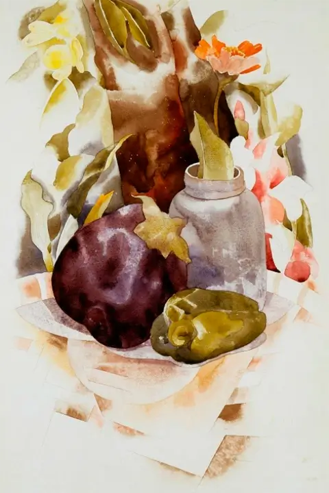 Eggplant and Green Pepper (1925) – Charles Demuth