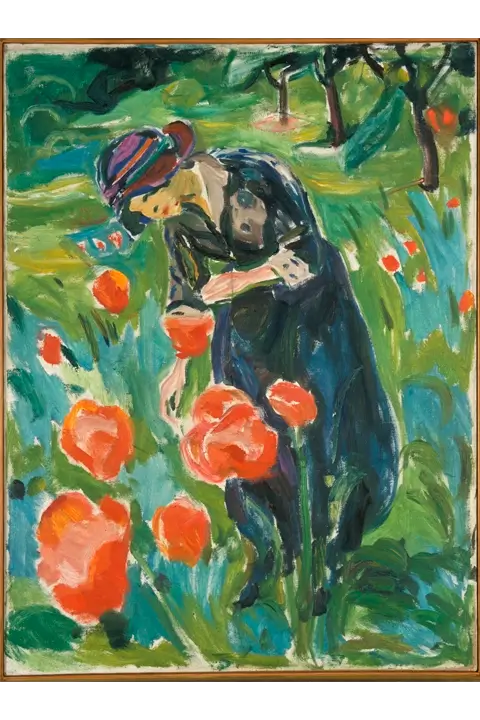 “Woman with Poppies” – Edvard Munch (1919)