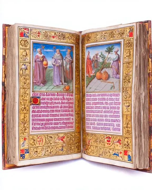 prayer book for Anne of Brittany with pumpkin illustration