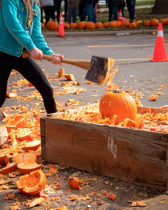 pumpkin smash community event