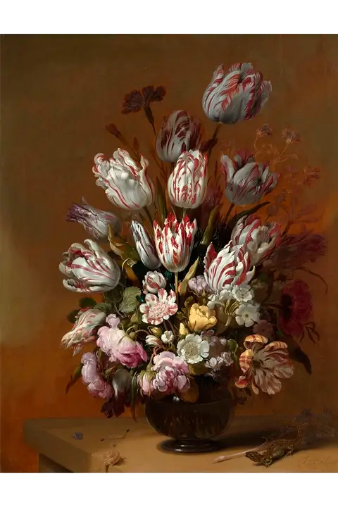 Still Life with Flowers (1639) — Hans Bollongier.