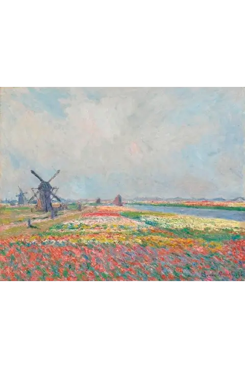 Tulip Fields near The Hague (1886) — Claude Monet