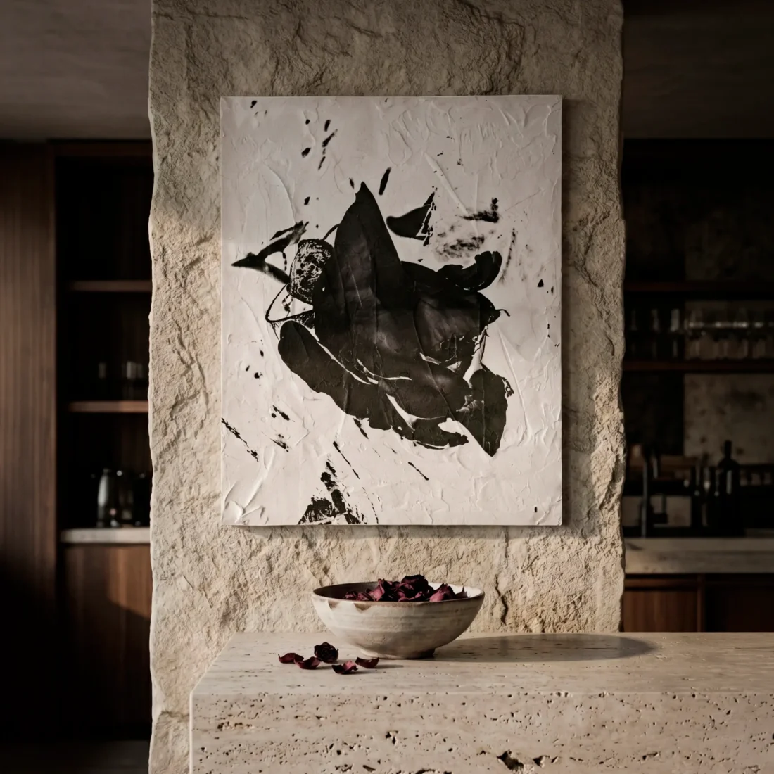 Rose I. Contemporary Abstract Artwork COBELIO