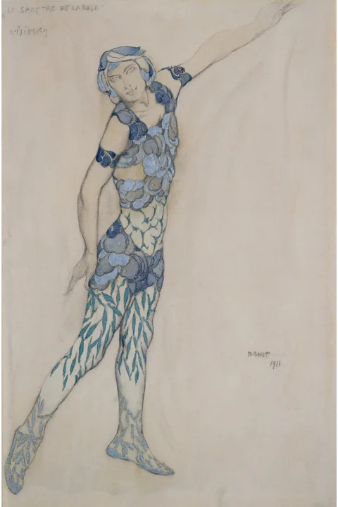Léon Bakst costume design for Le Spectre de la Rose for Vaslav Nijinsky, 1911