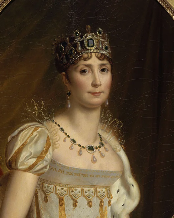 Portrait of Empress Joséphine de Beauharnais wearing a diadem and pearl necklace
