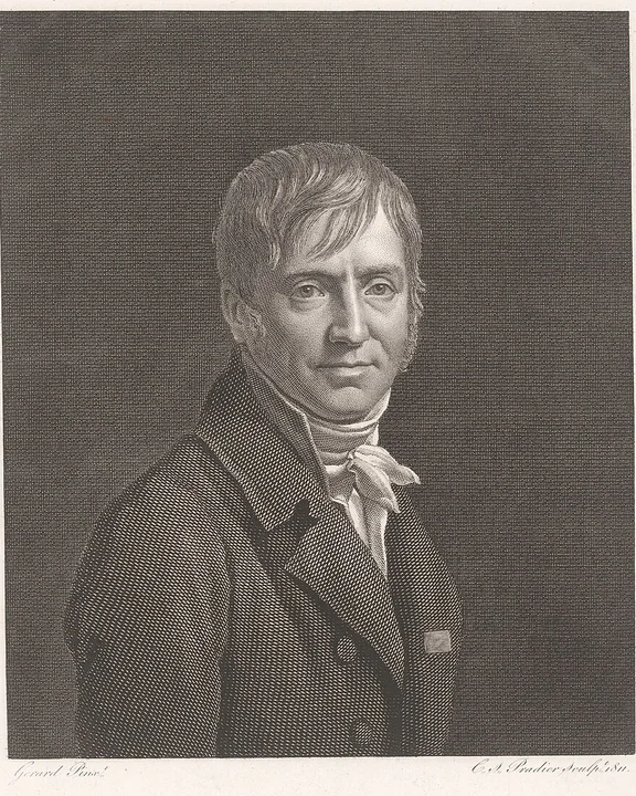 Engraved portrait of the botanical painter Pierre-Joseph Redouté, 1811