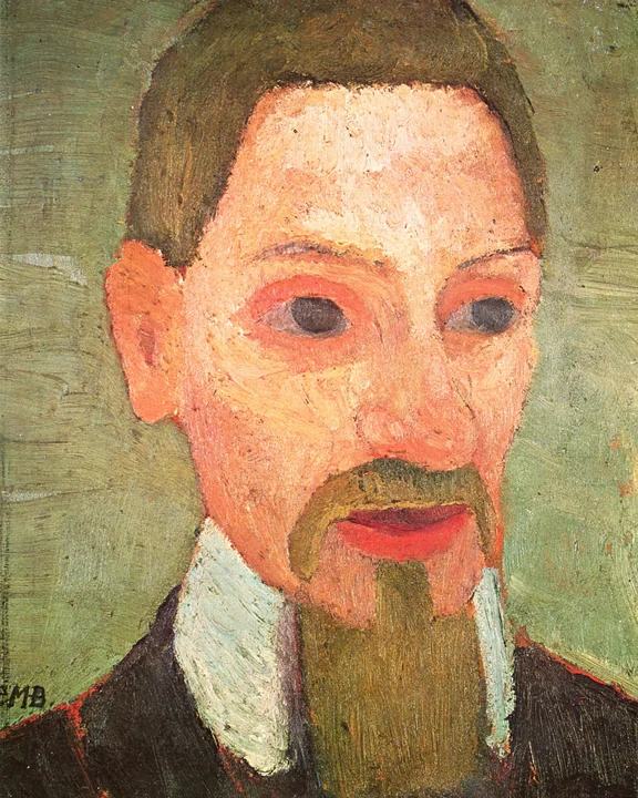 Painted portrait of Rainer Maria Rilke by Paula Modersohn-Becker, 1906